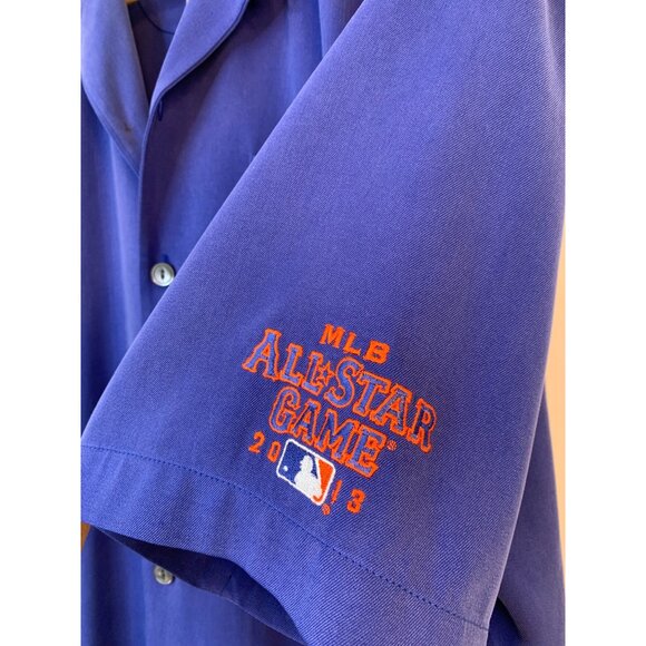 Tommy Bahama MLB 2013 All-Star Game Shirt M 100% Silk Blue RCC10442 Queens NY - Picture 15 of 16